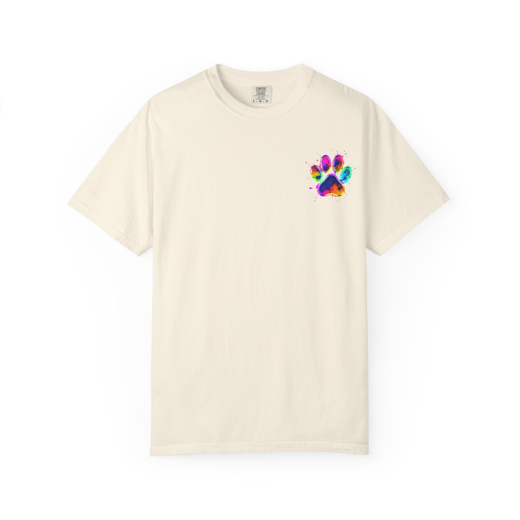 Paw print Graphic T-Shirt, Unisex Vintage Tee, Perfect for Festivals, Beach Days, and Casual Wear, Gift for Sun Lovers