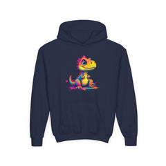 Colorful Dino Youth Hoodie – Fun and Playful Sweatshirt for Kids
