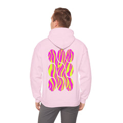 Vibrant Heart Print Hoodie - Funky Sweatshirt for Cozy Days, Perfect for Gifts, Casual Wear, Festivals, and Everyday Comfort