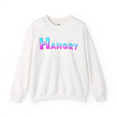 Hangry Unisex Crewneck Sweatshirt - Cozy Gift for Food Lovers, Fall Apparel, Perfect for Casual Outfits, Birthday & Holiday Gifts