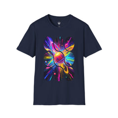 Colorful Atom Graphic T-Shirt, Unisex Casual Tee, Astronaut Art, Space Lover Gift, Festival Wear, Cosmic Vibes