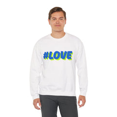 #Love Unisex Heavy Blend™ Crewneck Sweatshirt - Cozy Gift for Friends, Valentine's Day, Casual Wear, Gift for Her, Everyday Comfort