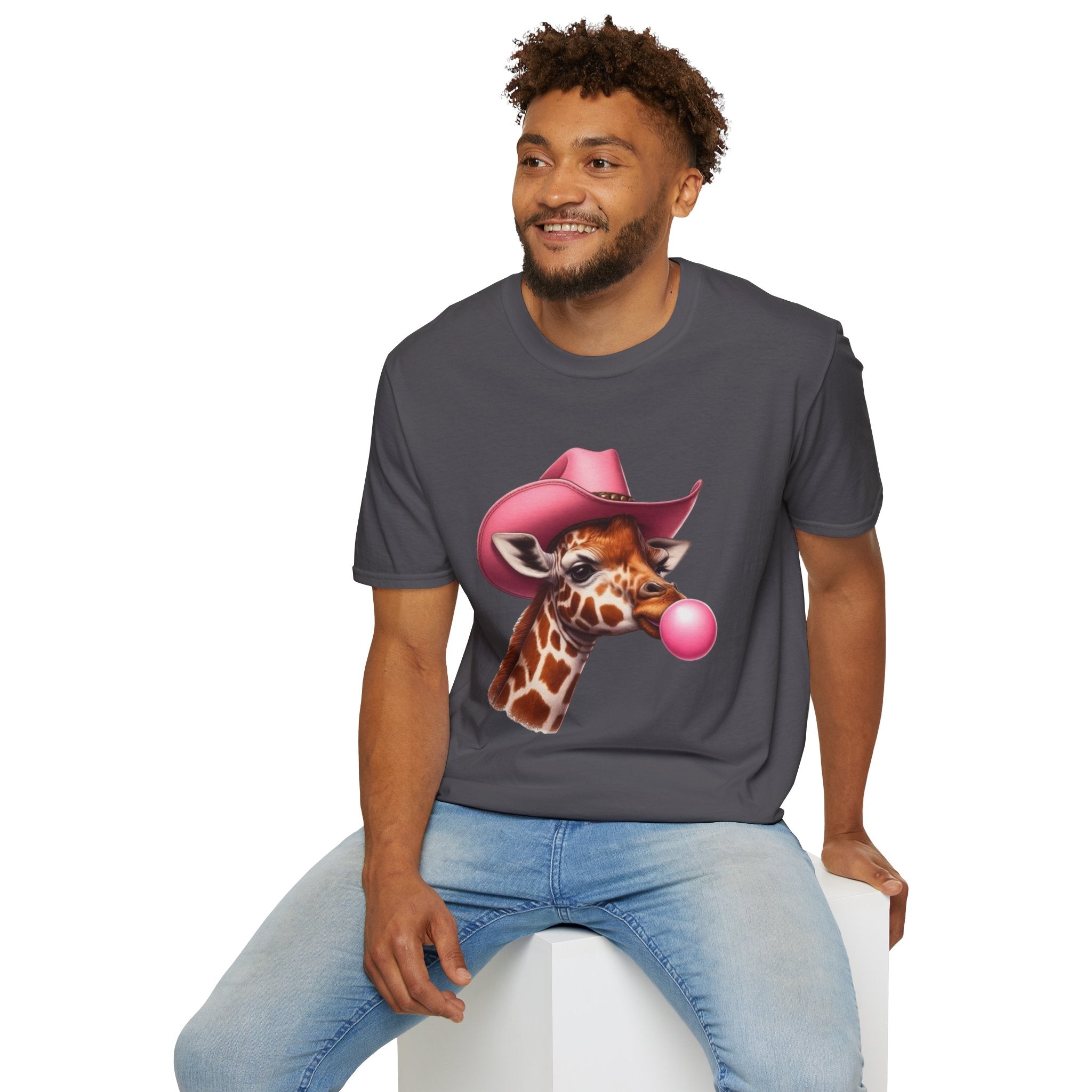Whimsical Giraffe T-Shirt, Fun Casual Tee, Gifts for Animal Lovers, Birthday Apparel, Cute Graphic Shirt