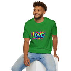 Colorful Love Unisex T-Shirt, Casual Wear, Gift for Him/Her, Valentine's Day, Family Reunion, Streetwear