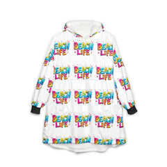 Beach Life Unisex Hooded Blanket - Fun & Cozy Summer Wear