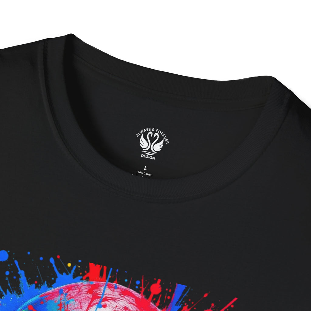 Colorful Skull Graphic T-Shirt, Unisex Tee, Casual Wear, Festival Outfit, Halloween Costume, Art Lover Gift, Party Top