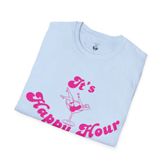 Happy Hour Unisex T-Shirt, Fun Cocktail Shirt, Gift for Party Lovers, Birthday Celebration Tee, Summer Party Outfit