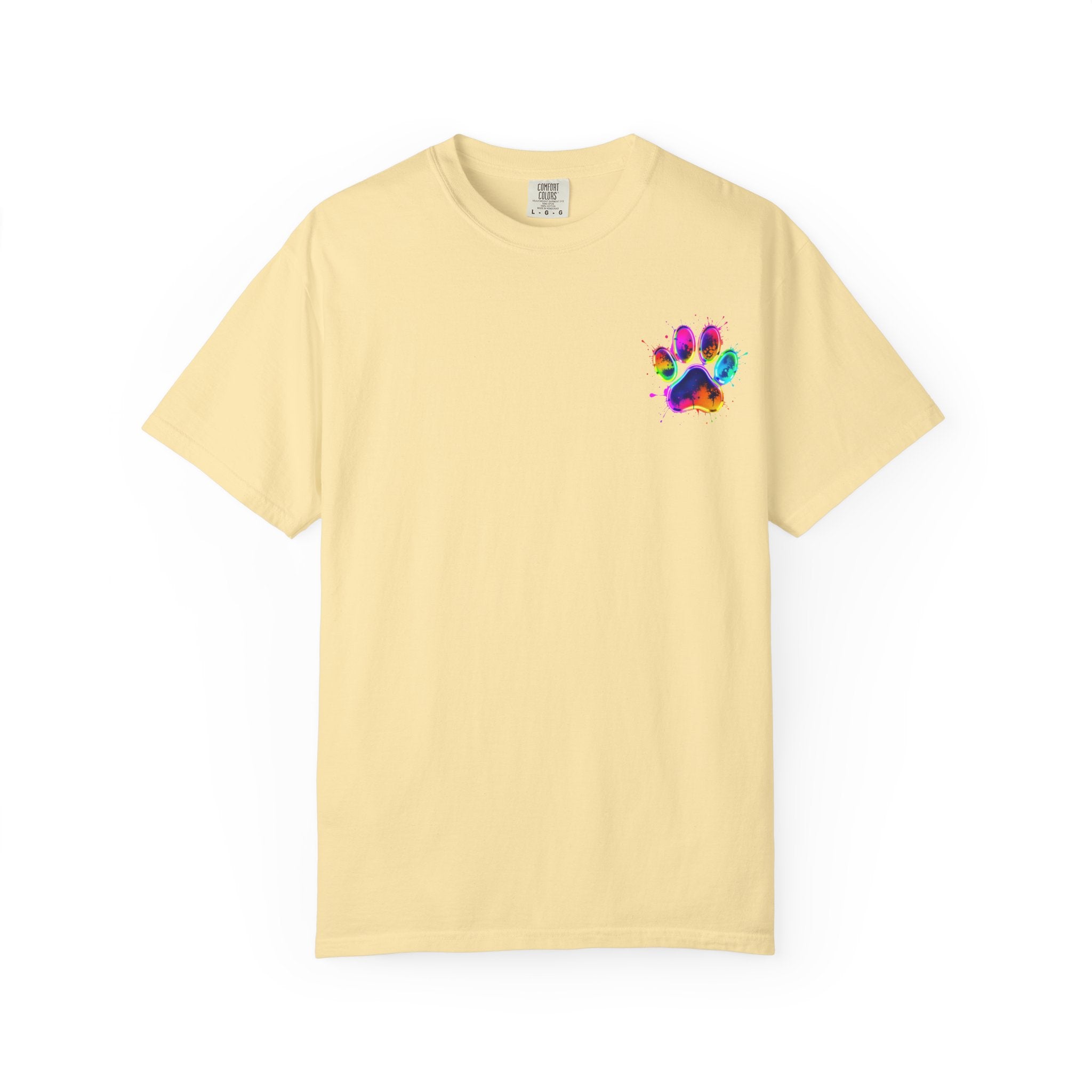 Paw print Graphic T-Shirt, Unisex Vintage Tee, Perfect for Festivals, Beach Days, and Casual Wear, Gift for Sun Lovers
