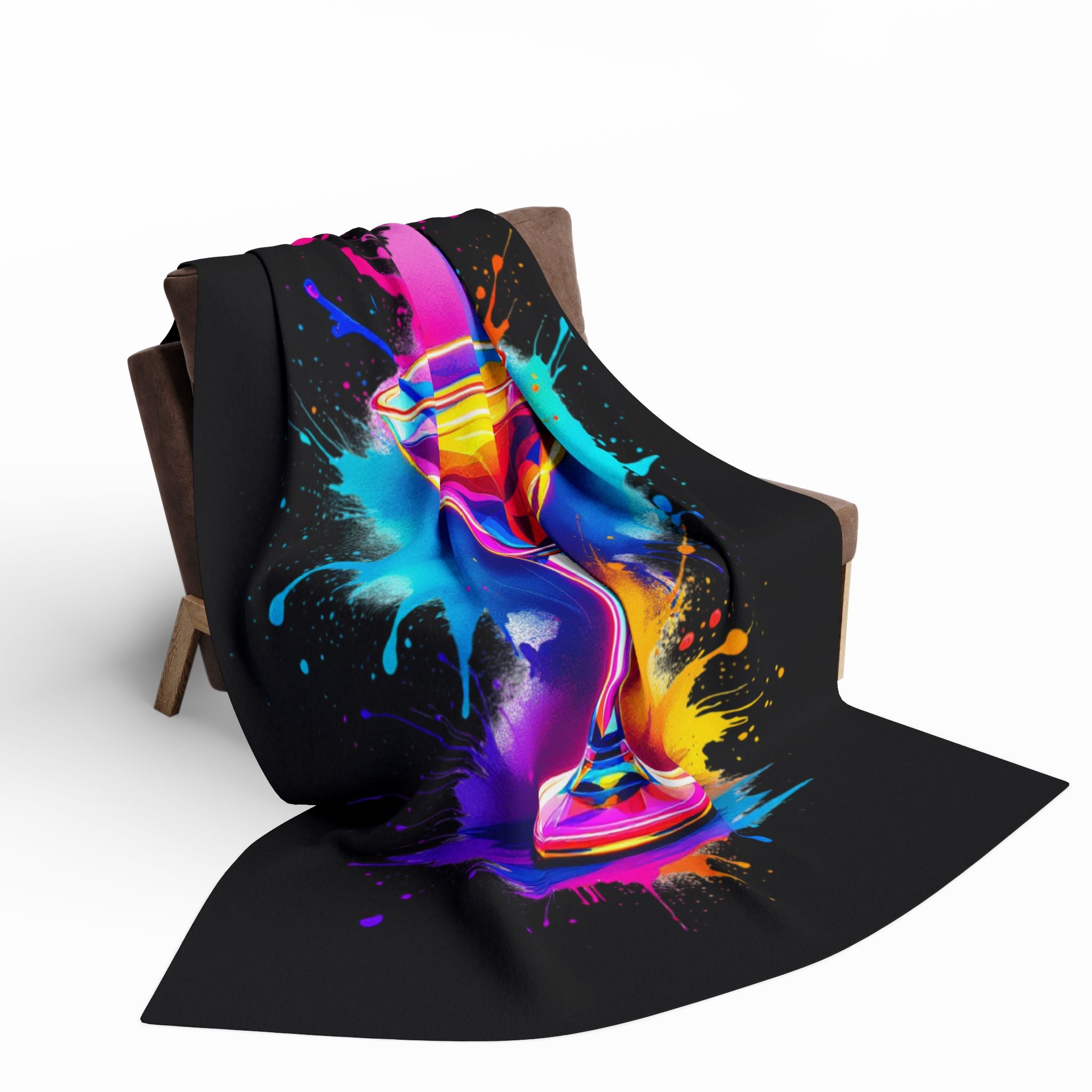 Vibrant Cocktail Fleece Blanket, Cozy Home Decor, Colorful Throw for Parties, Gifts for Bar Lovers, Perfect for Celebrations