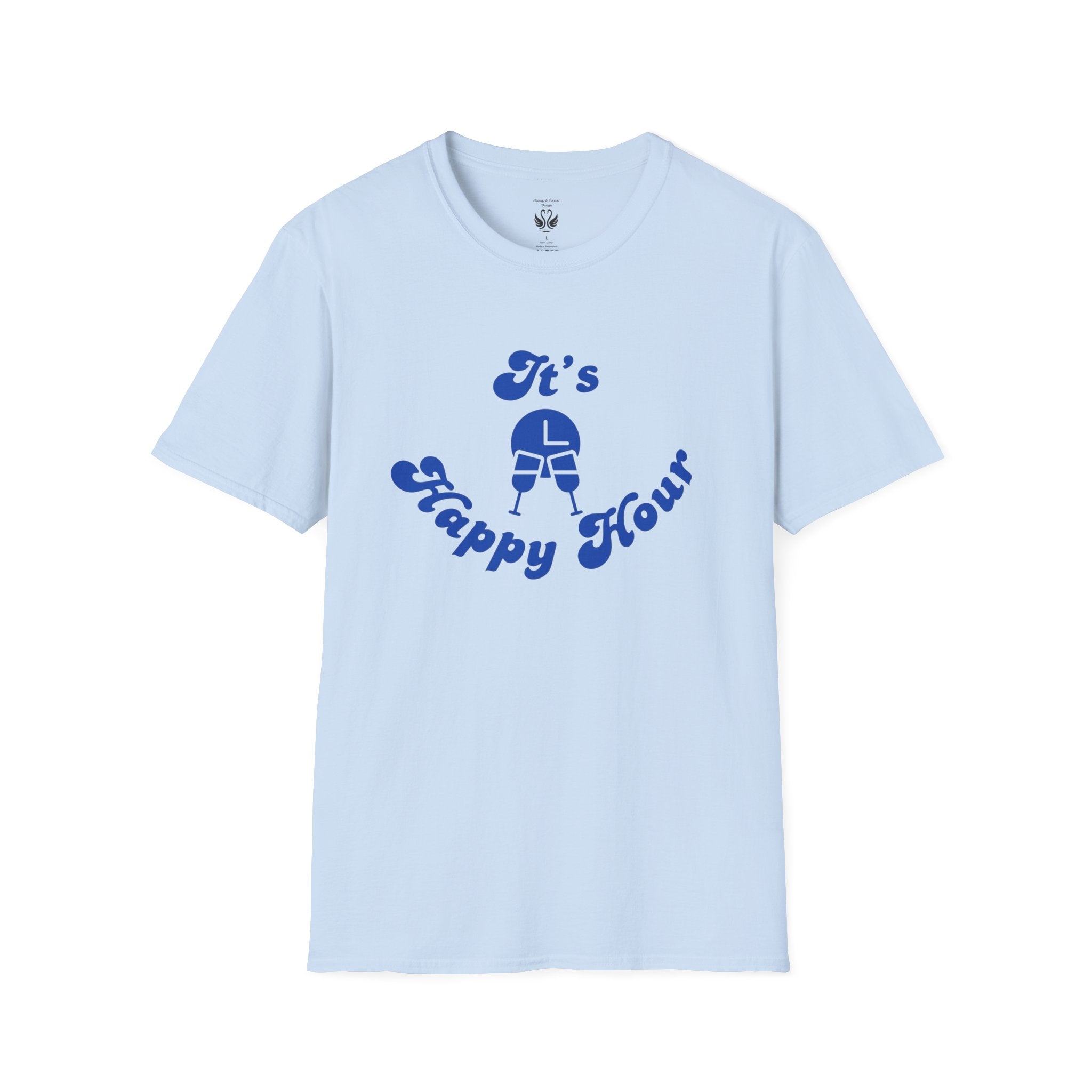 Unisex Happy Hour T-Shirt, Perfect for Parties, Casual Outings, Gifts, and Celebrations