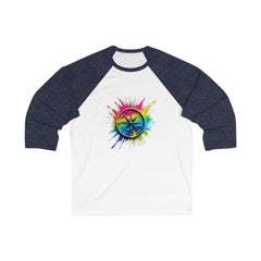 Colorful Compass Sign Baseball Tee, Unisex T-Shirt, Boho Clothing, Summer Festival Wear, Gift for Him/Her