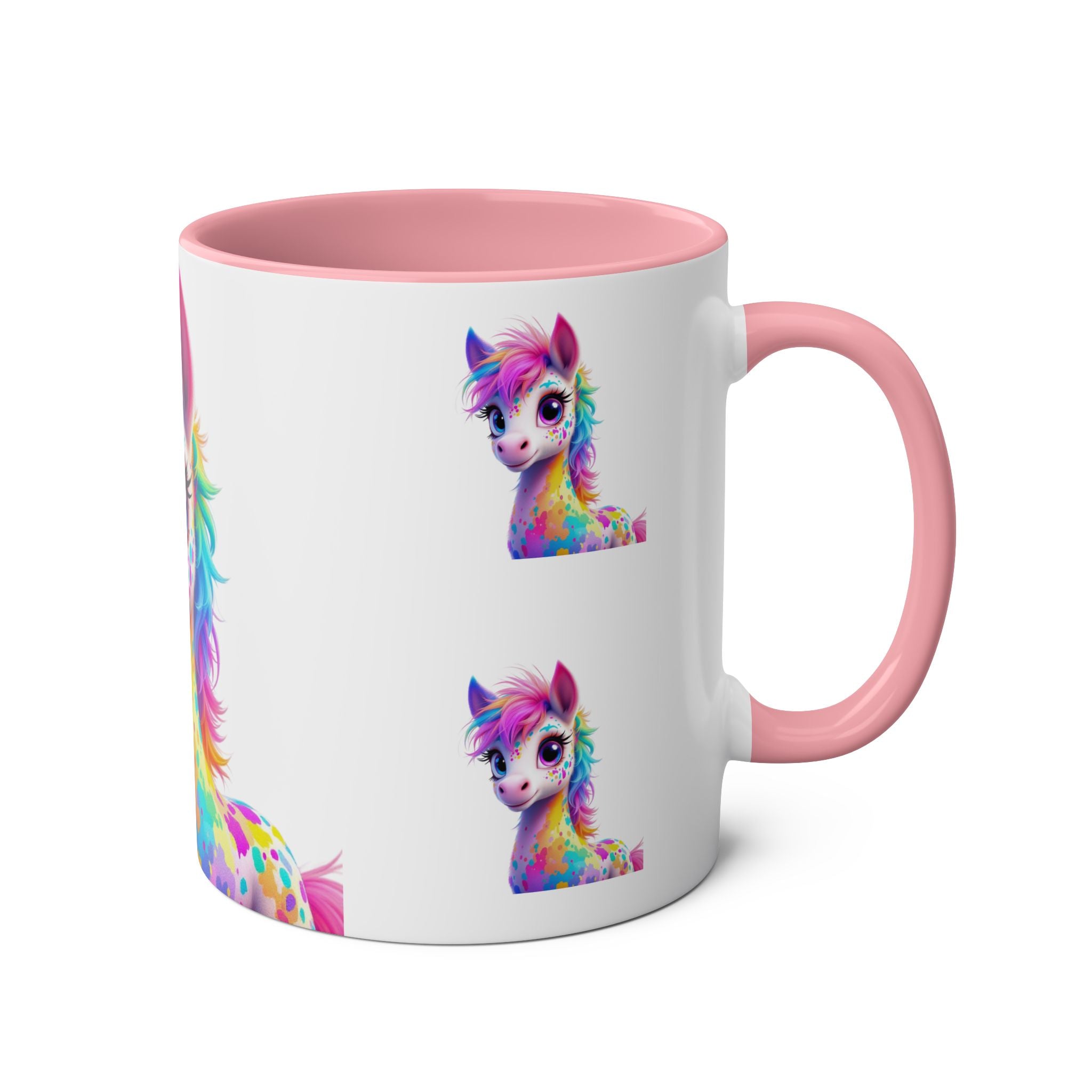 Whimsical Unicorn Two-Tone Coffee Mug - 11oz Colorful Design