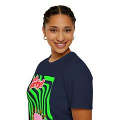 Let's Party Unisex Softstyle T-Shirt, Vibrant Summer Tee, Fun Graphic Shirt, Casual Wear, Birthday Gift, Festival Fashion