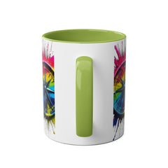 Vibrant Compass Two-Tone Coffee Mug | Colorful Gradient Design for Adventurers