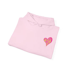 Vibrant Heart Print Hoodie - Funky Sweatshirt for Cozy Days, Perfect for Gifts, Casual Wear, Festivals, and Everyday Comfort