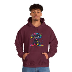 Colorful Puppy Sweatshirt - Cozy Pet Lover Hoodie, Gift for Dog Owners, Birthday Present, Dog-Themed Apparel, Animal Lover Fashion
