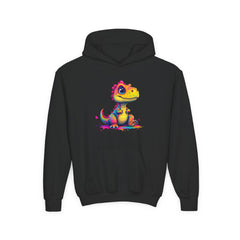 Colorful Dino Youth Hoodie – Fun and Playful Sweatshirt for Kids