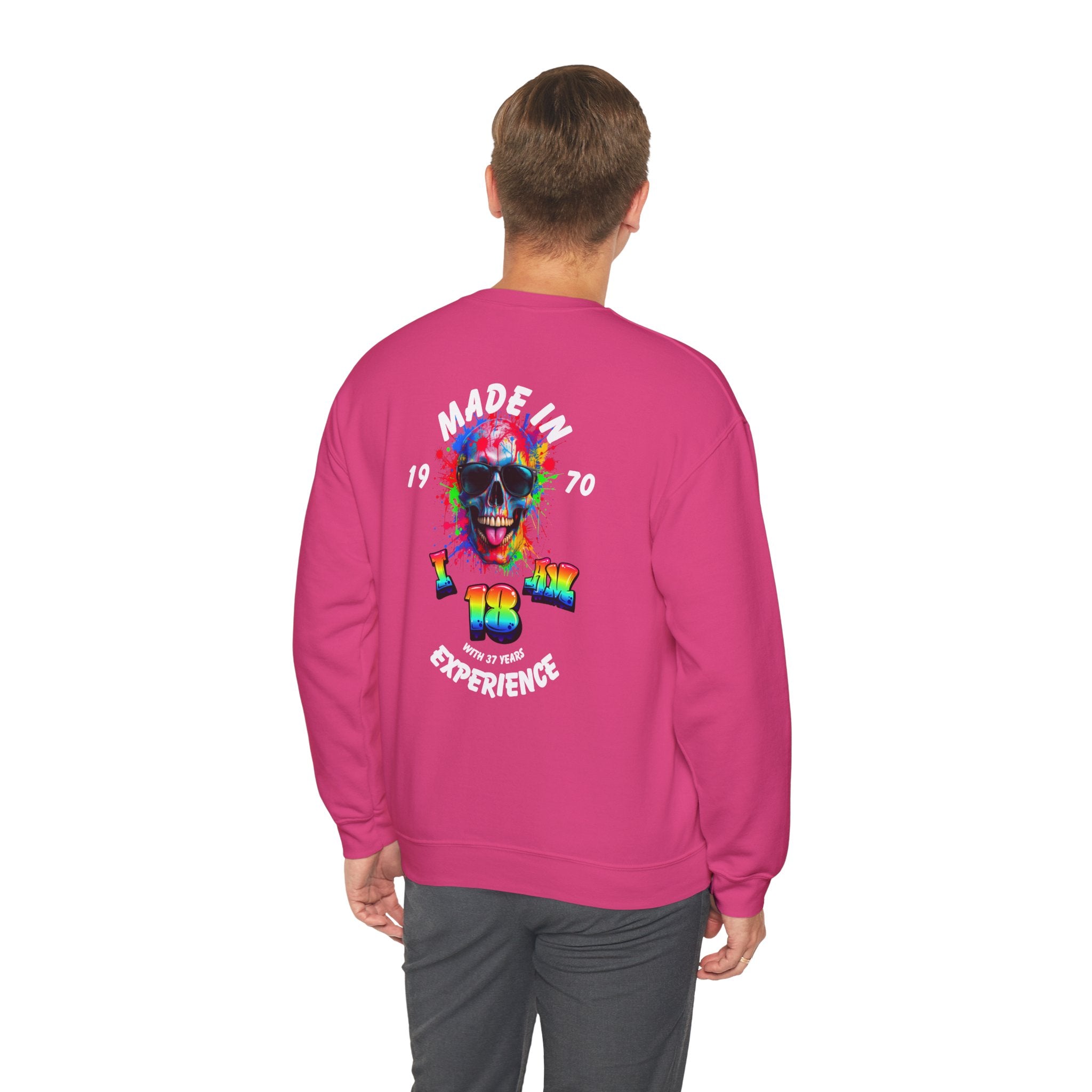 Vibrant Skull Sweatshirt - Unisex Crewneck, Colorful Graphic, Perfect for Casual Wear, Gifts for Friends, Halloween & Parties