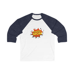 Super Mom Baseball Tee - Unisex 3/4 Sleeve Shirt, Mother's Day Gift, Parent Apparel, Family Wear, Casual Style