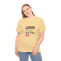 City Life Unisex Tee: London, Paris, New York Deal - Travel Shirt, Fashion Apparel, Gift for Travelers, Urban Outfit, Streetwear