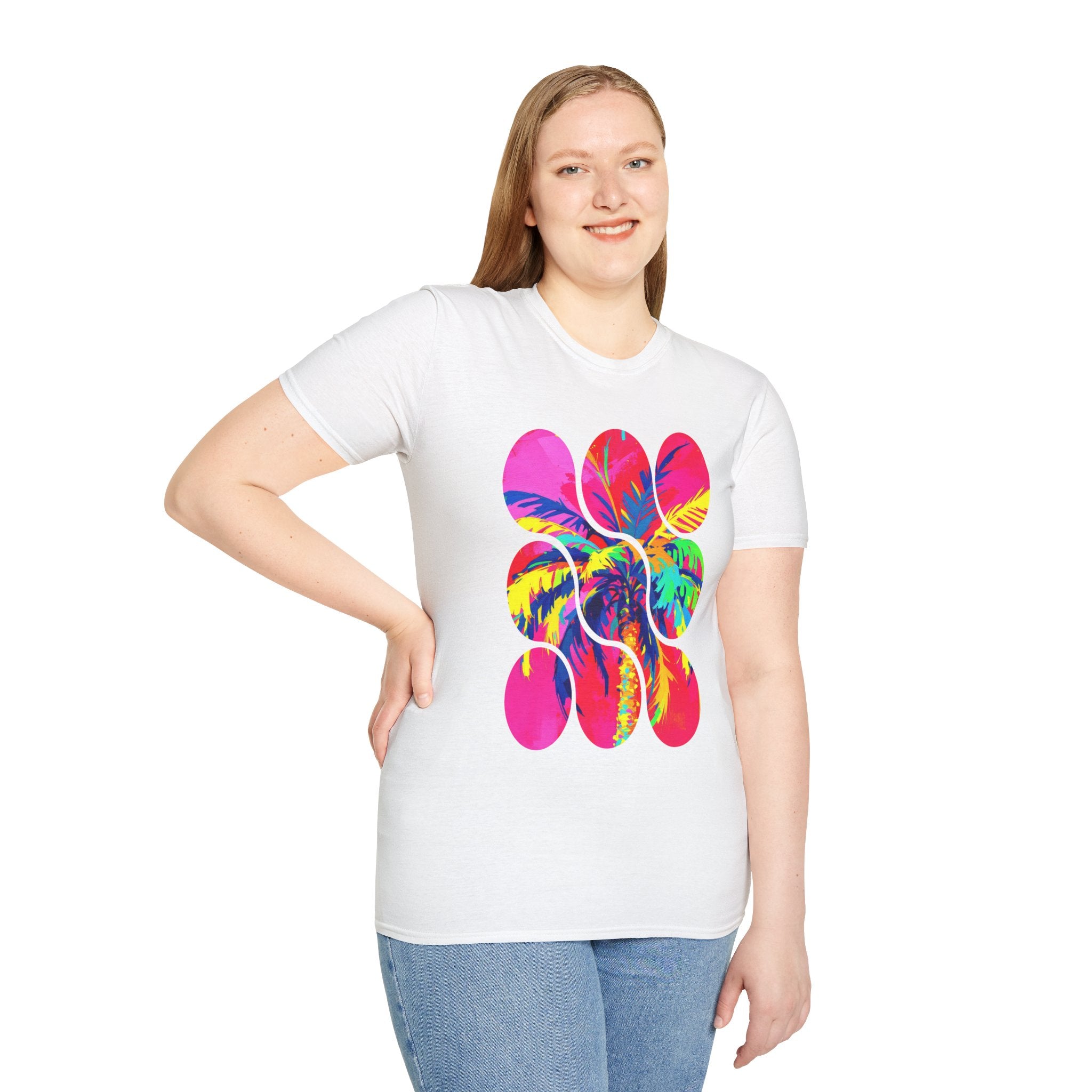 Vibrant Tropical T-Shirt, Beachwear, Summer Apparel, Casual Outfit, Gift for Friends, Festival Fashion