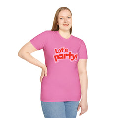 Let's Party! Unisex Softstyle T-Shirt - Fun Casual Wear for Celebrations, Birthdays, Festivals, Everyday Comfort