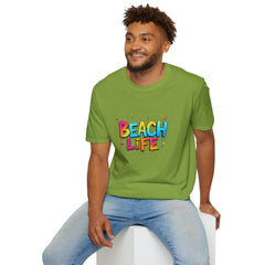 Beach Life Unisex Softstyle T-Shirt, Summer Vibes, Casual Wear, Beach Vacation, Gift for Beach Lovers