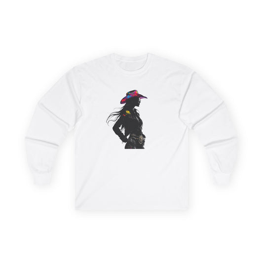 Bohemian Cowgirl Long Sleeve Tee - Perfect for Festivals and Everyday Wear