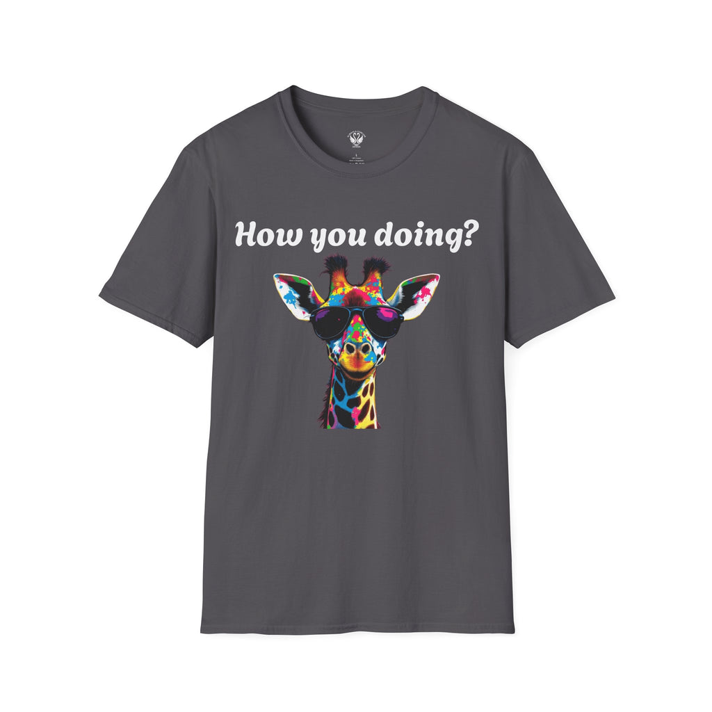 Colorful Giraffe T-Shirt: Fun Animal Tee, Gift for Animal Lovers, Quirky Statement Shirt, Cute Graphic Tee, Unique Birthday Present