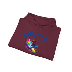 Surf's Up Unisex Heavy Blend Hooded Sweatshirt - Vibrant Beachwear for Surfers