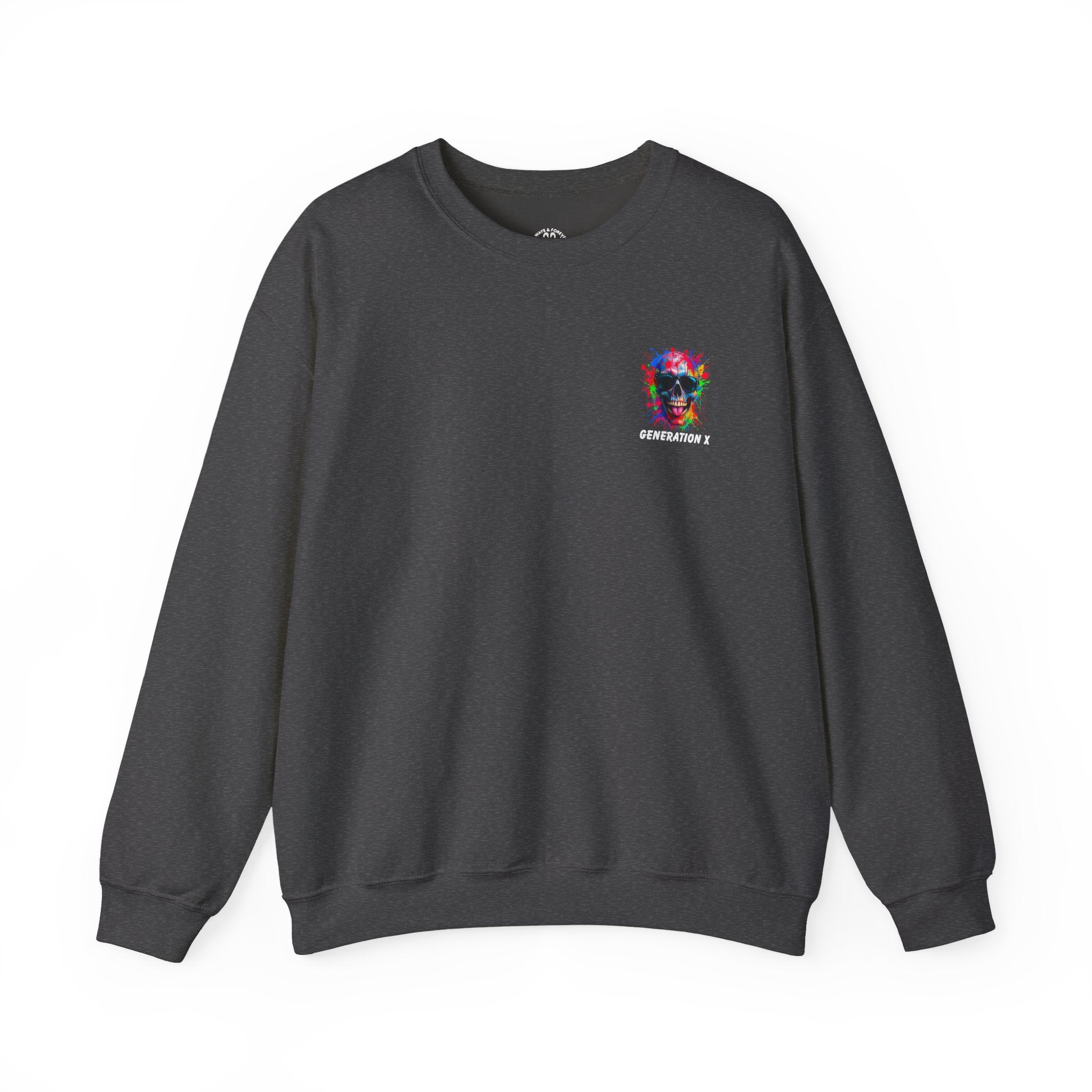 Vibrant Skull Sweatshirt - Unisex Crewneck, Colorful Graphic, Perfect for Casual Wear, Gifts for Friends, Halloween & Parties