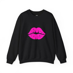 Kiss Mark Crewneck Sweatshirt - Cute Fashion for Her, Cozy Gift Idea, Valentine's Day, Overall Style, Relaxed Fit