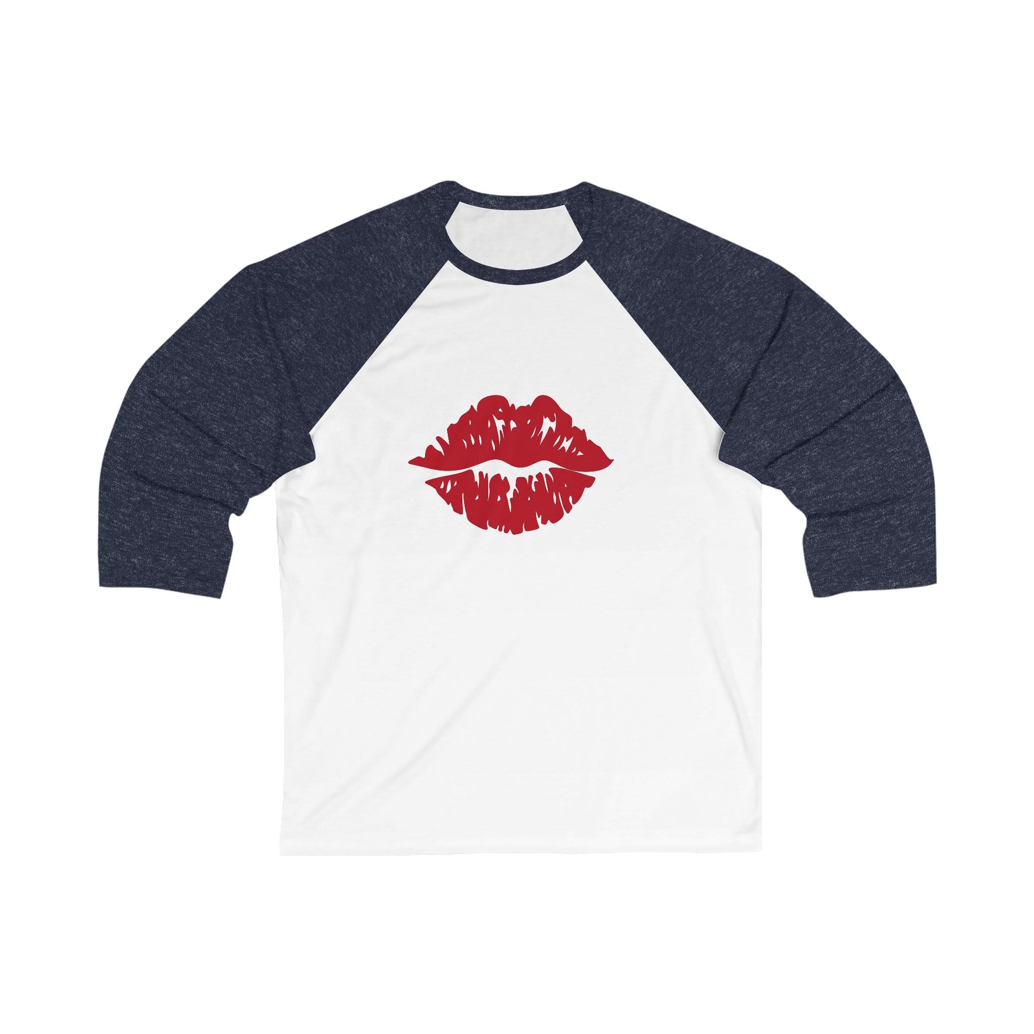 Bold Lips Unisex Baseball Tee - Perfect for Date Night, Valentine's Day, Gift for Her, Casual Wear, Fashion Statement