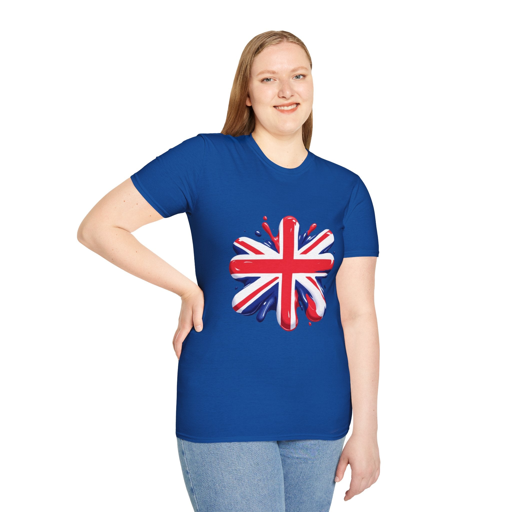Union Jack Splash T-Shirt, UK Pride Shirt, Travel Souvenir Tee, Cultural Heritage Fashion, Gift for England Fans