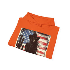 Vintage Western Style Hoodie with Cowboy Graphic