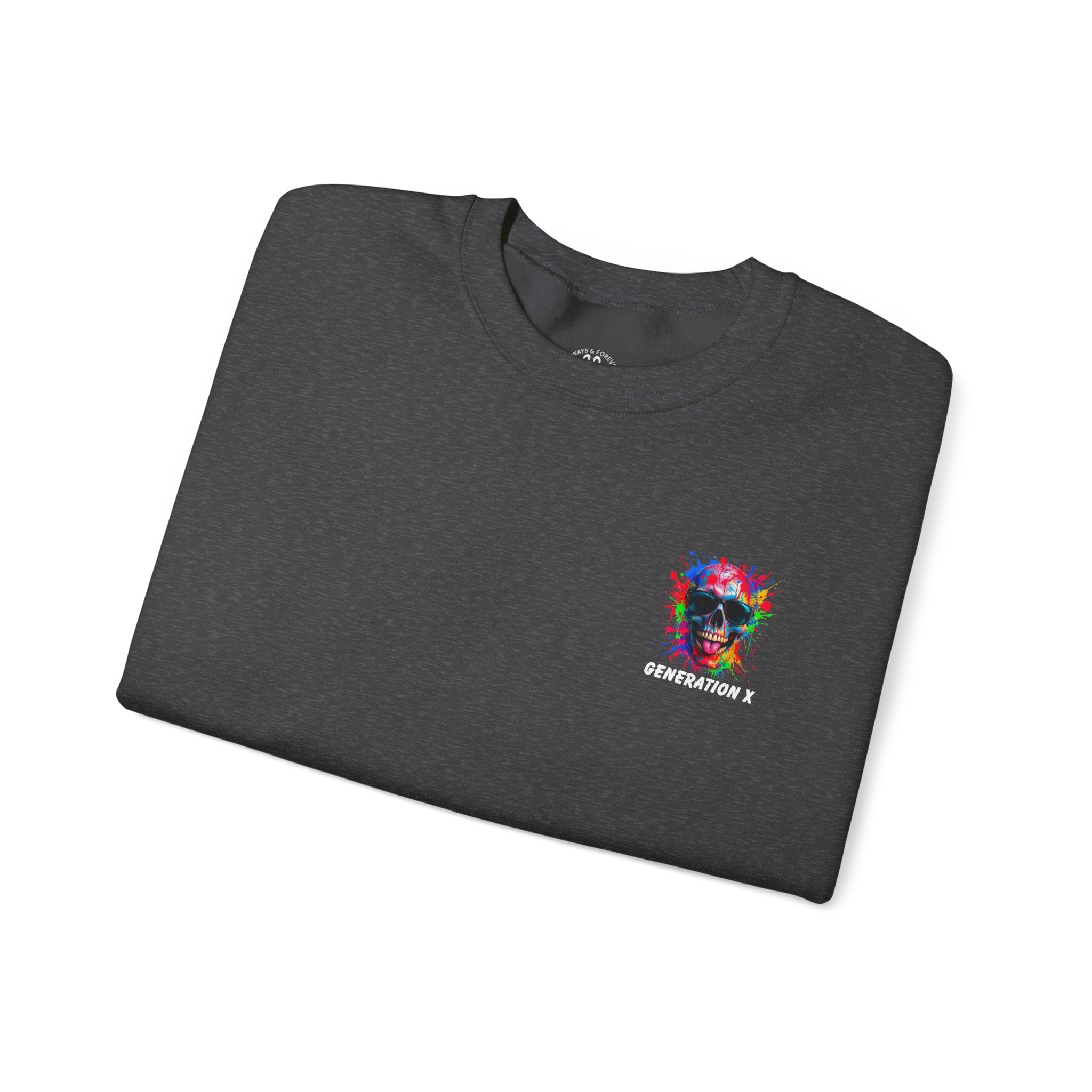 Vibrant Skull Sweatshirt - Unisex Crewneck, Colorful Graphic, Perfect for Casual Wear, Gifts for Friends, Halloween & Parties