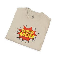 Super Mom Unisex Softstyle T-Shirt | Gift for Mother's Day, Funny Mom Tee, Birthday Present for Mom, Family Apparel, Casual Wear