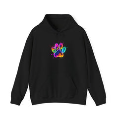 Colourful Paw Print Hoodie for Animal Lovers