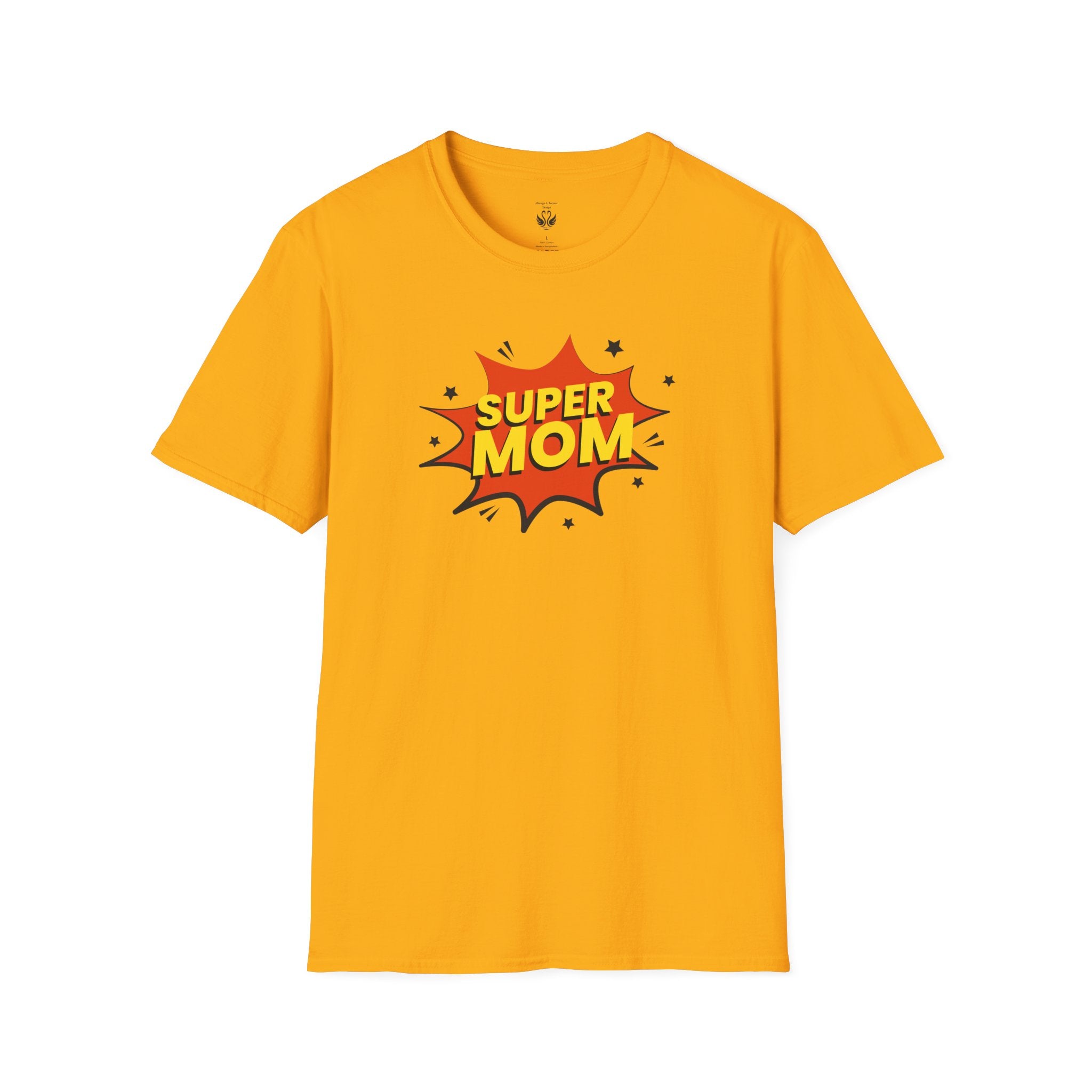 Super Mom Unisex Softstyle T-Shirt | Gift for Mother's Day, Funny Mom Tee, Birthday Present for Mom, Family Apparel, Casual Wear