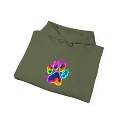 Colourful Paw Print Hoodie for Animal Lovers