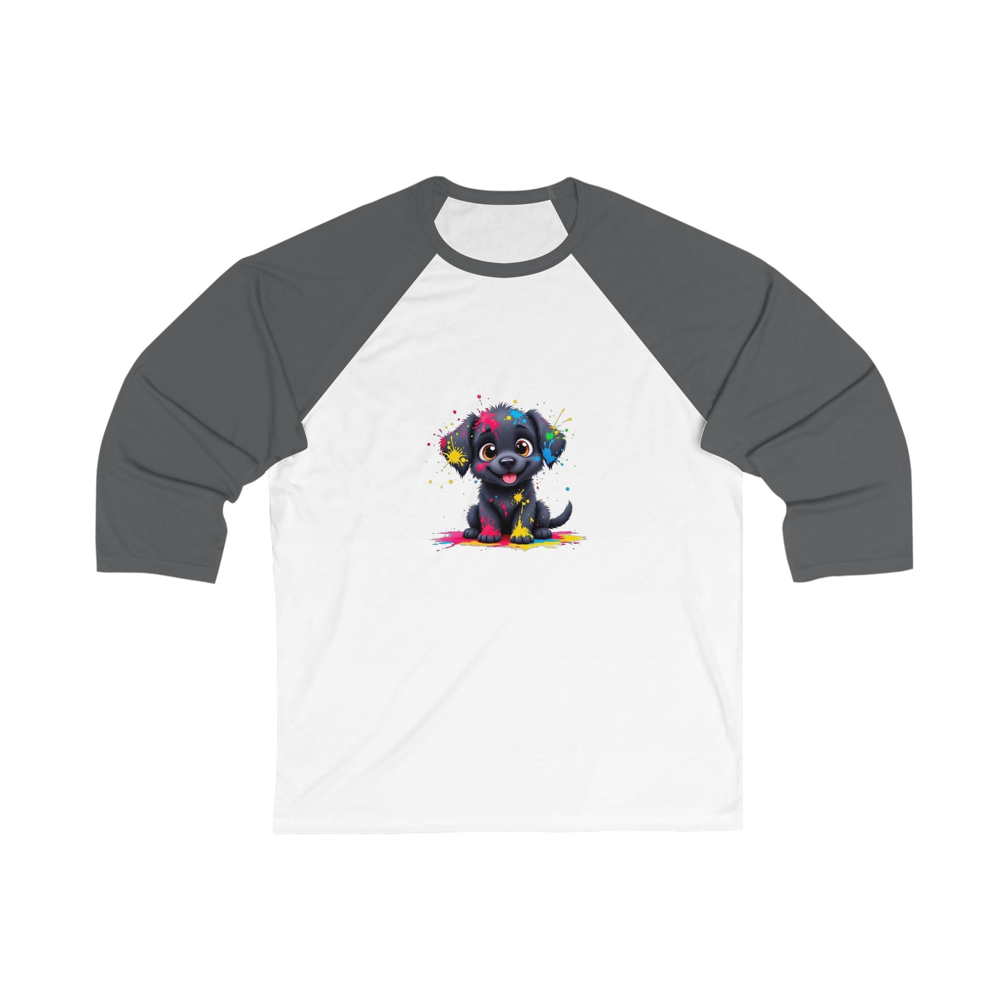 Cute Dog Graphic Baseball Tee, Unisex 3/4 Sleeve Shirt, Pet Lover Gift, Dog Dad/Mom Apparel, Casual Wear, Birthday Gift, Animal Lovers