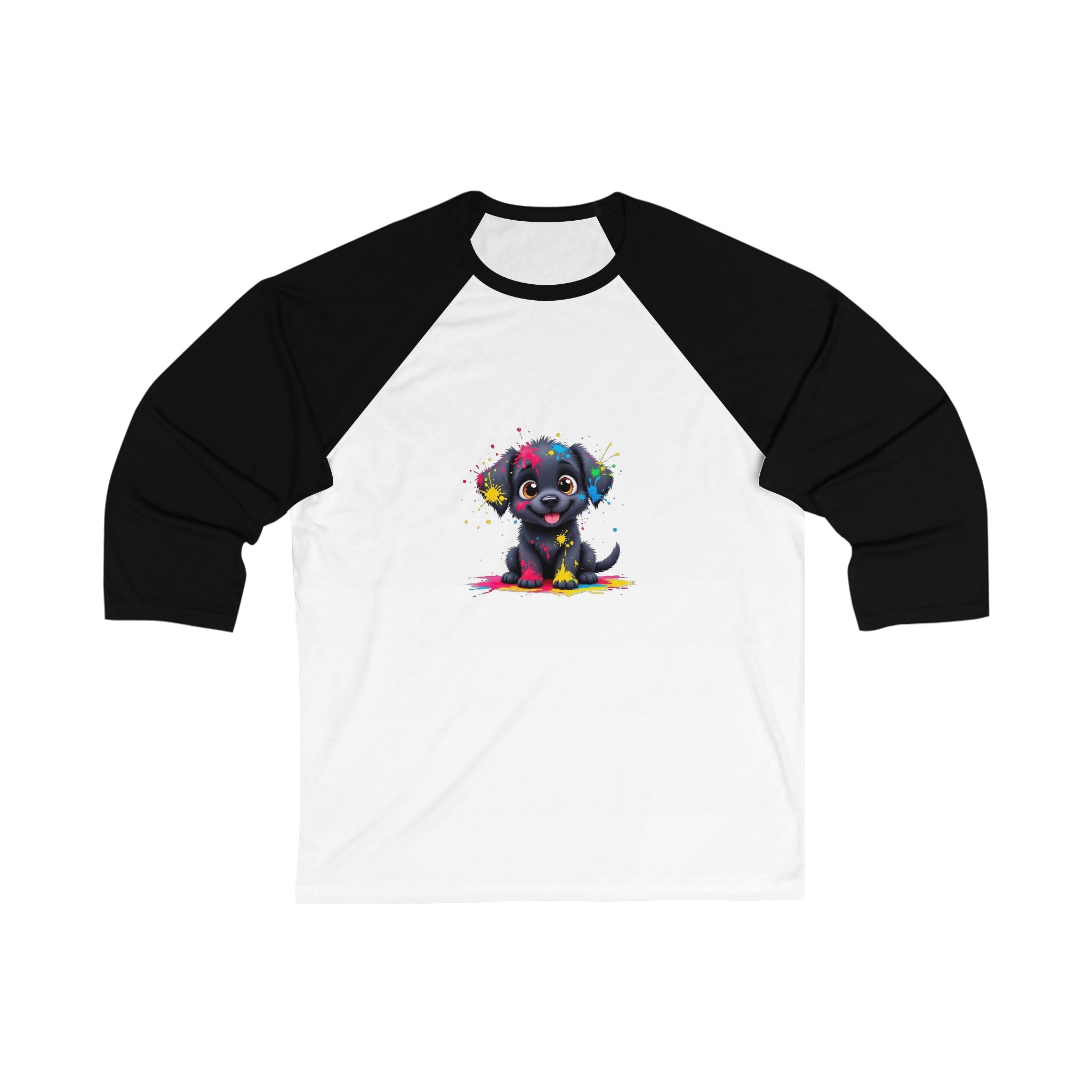 Cute Dog Graphic Baseball Tee, Unisex 3/4 Sleeve Shirt, Pet Lover Gift, Dog Dad/Mom Apparel, Casual Wear, Birthday Gift, Animal Lovers