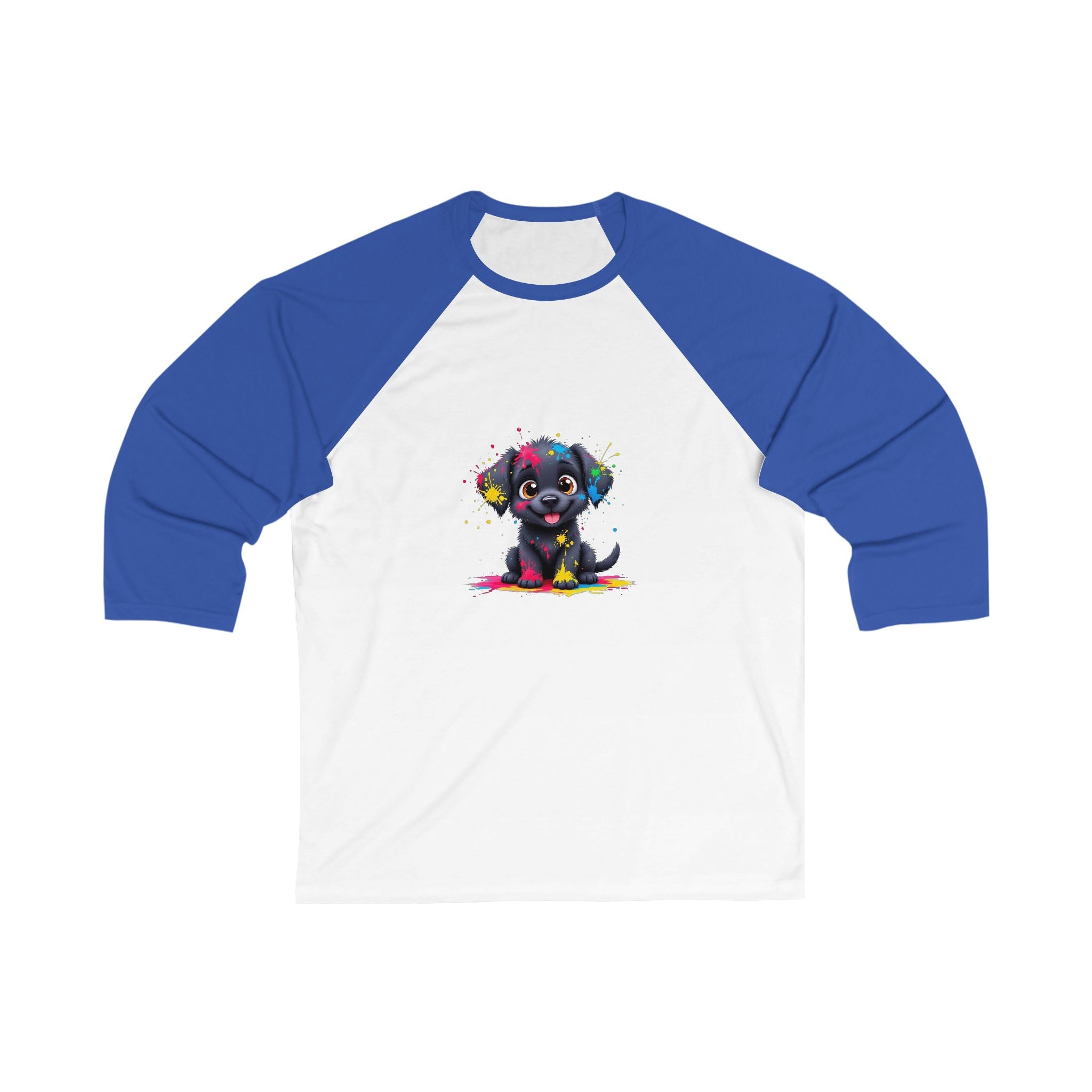 Cute Dog Graphic Baseball Tee, Unisex 3/4 Sleeve Shirt, Pet Lover Gift, Dog Dad/Mom Apparel, Casual Wear, Birthday Gift, Animal Lovers
