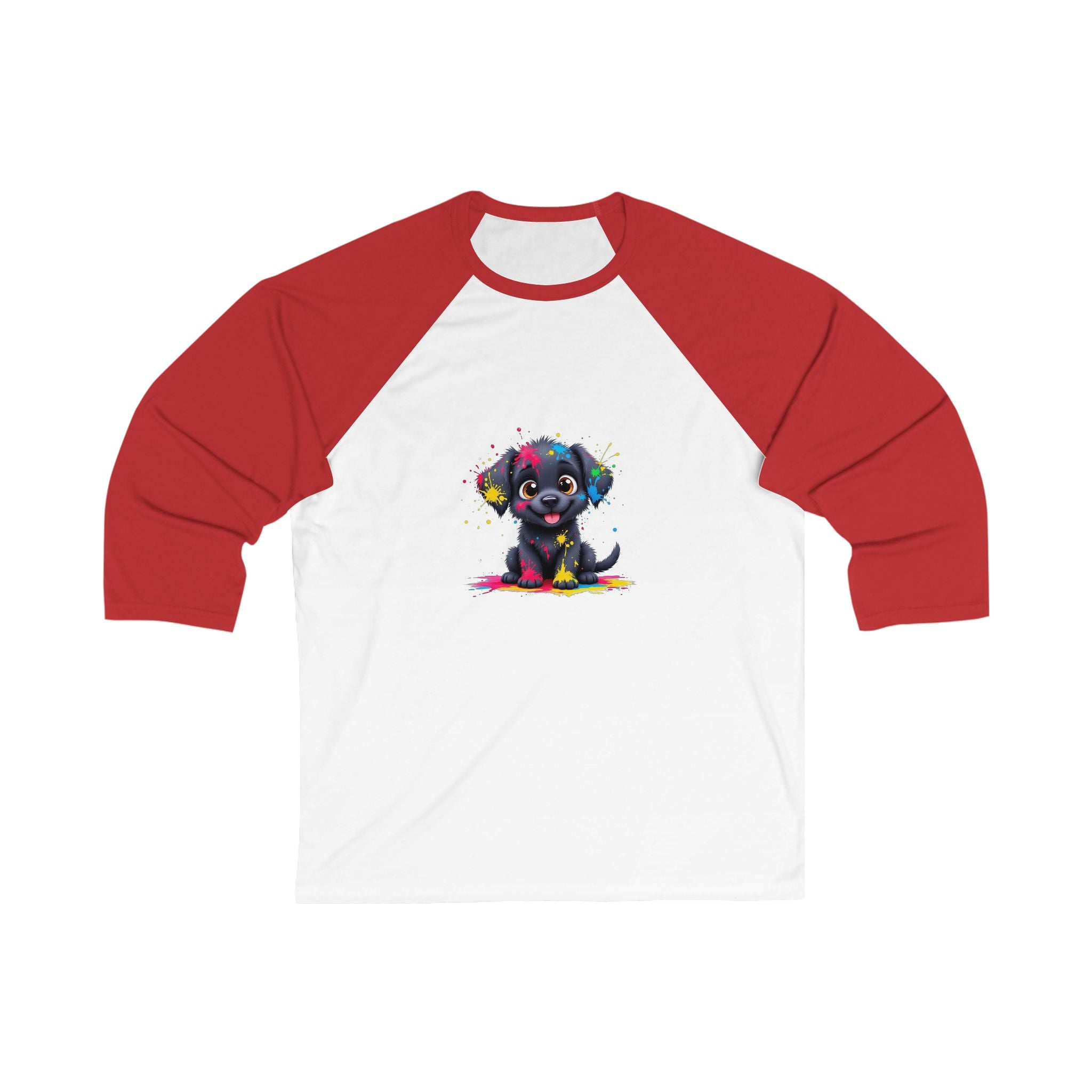 Cute Dog Graphic Baseball Tee, Unisex 3/4 Sleeve Shirt, Pet Lover Gift, Dog Dad/Mom Apparel, Casual Wear, Birthday Gift, Animal Lovers