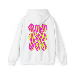Vibrant Heart Print Hoodie - Funky Sweatshirt for Cozy Days, Perfect for Gifts, Casual Wear, Festivals, and Everyday Comfort