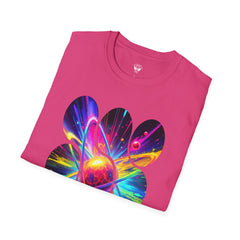 Colorful Atom Graphic T-Shirt, Unisex Casual Tee, Astronaut Art, Space Lover Gift, Festival Wear, Cosmic Vibes