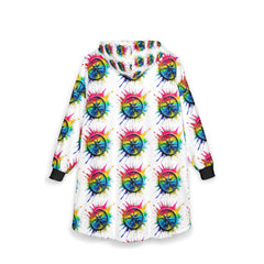 Colourful Compass Unisex Hooded Blanket for Cozy Comfort