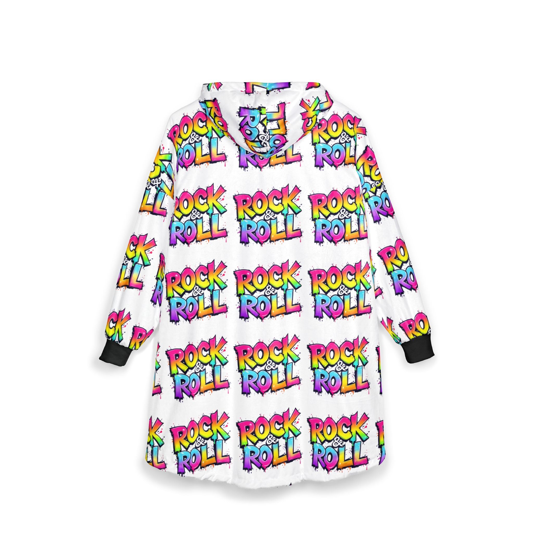 Rock & Roll Unisex Hooded Blanket - Cozy Music-Inspired Loungewear