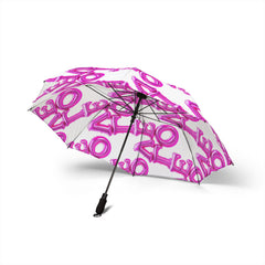 Love Pattern Semi-Automatic Foldable Umbrella - Stylish & Functional Rain Gear