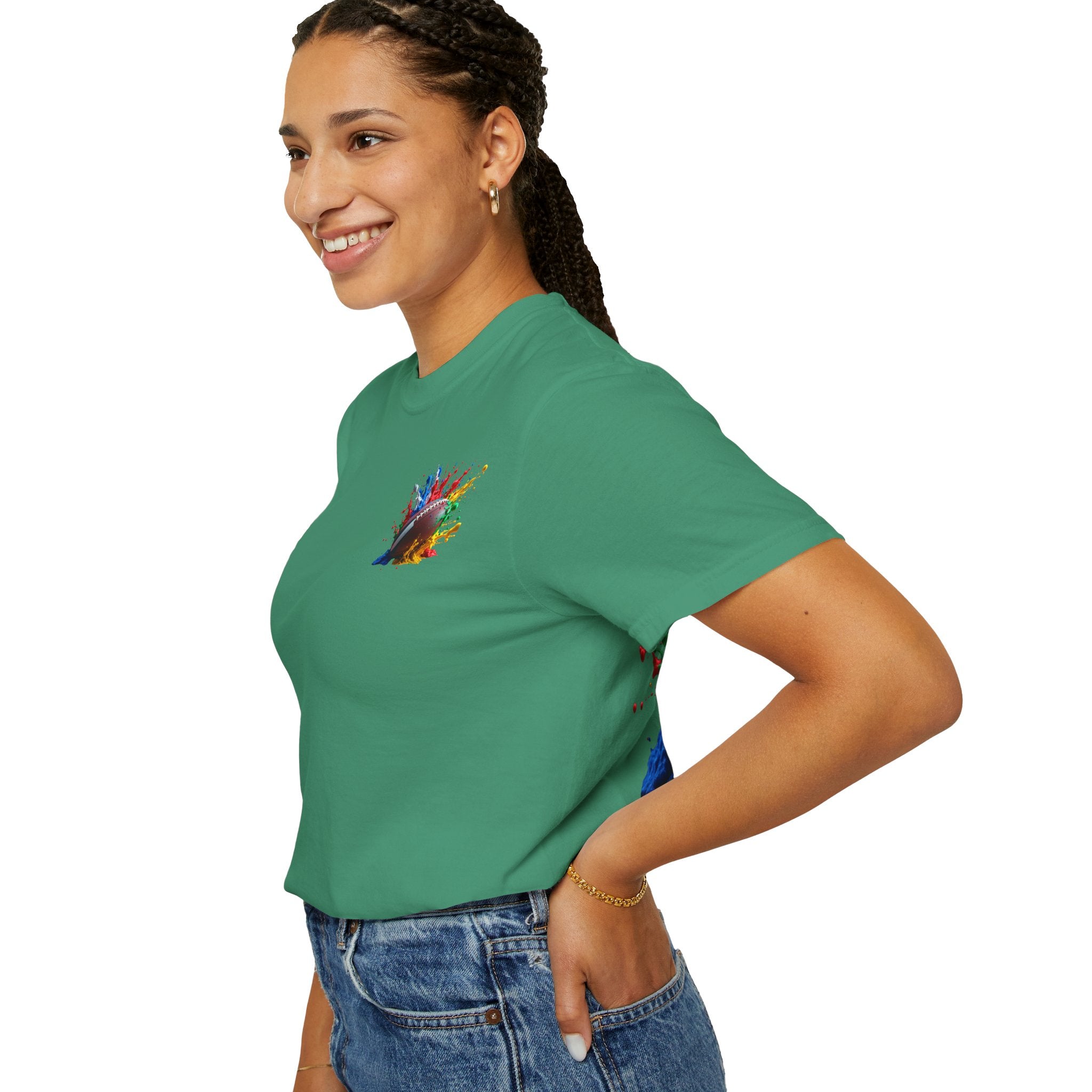 Rugby Ball Graphic T-Shirt, Unisex Vintage Tee, Perfect for Festivals, Beach Days, and Casual Wear, Gift for Sun Lovers